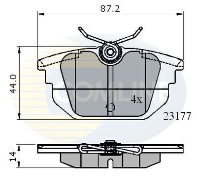 CBP01012 COMLINE Комплект тормозных колодок, дисковый тормоз