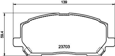 8DB355027871 HELLA PAGID Комплект тормозных колодок, дисковый тормоз