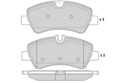 121526 E.T.F. Комплект тормозных колодок, дисковый тормоз