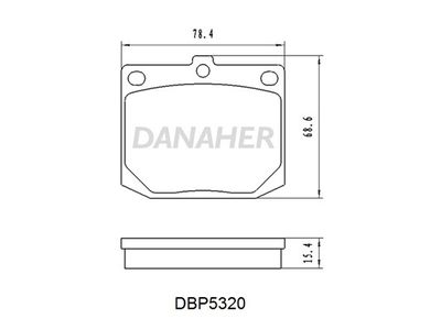 DBP5320 DANAHER Комплект тормозных колодок, дисковый тормоз