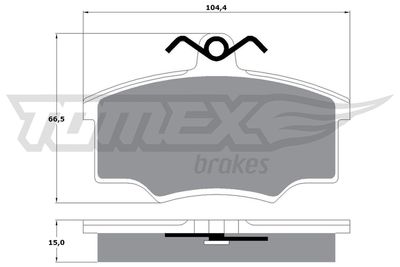 TX1058 TOMEX Brakes Комплект тормозных колодок, дисковый тормоз
