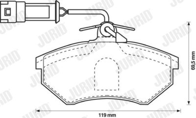 571479J JURID Комплект тормозных колодок, дисковый тормоз