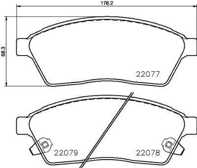 P09009 BREMBO Комплект тормозных колодок, дисковый тормоз