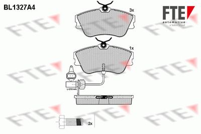 BL1327A4 FTE Комплект тормозных колодок, дисковый тормоз