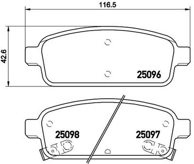 P59080 BREMBO Комплект тормозных колодок, дисковый тормоз