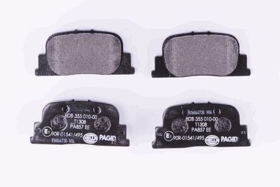 8DB355010001 HELLA Комплект тормозных колодок, дисковый тормоз