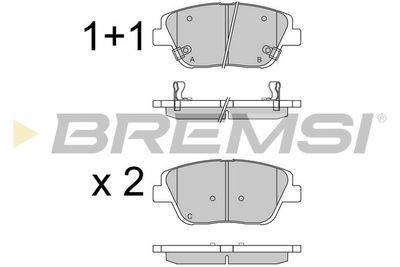 BP3548 BREMSI Комплект тормозных колодок, дисковый тормоз