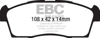 DPX2184 EBC Brakes Комплект тормозных колодок, дисковый тормоз