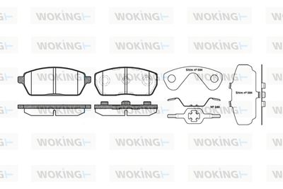 P493300 WOKING Комплект тормозных колодок, дисковый тормоз