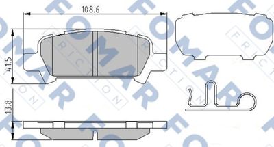 FO994181 FOMAR Friction Комплект тормозных колодок, дисковый тормоз