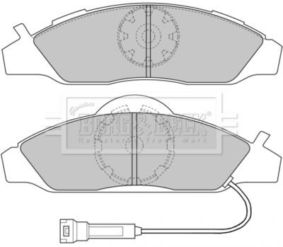 BBP1633 BORG & BECK Комплект тормозных колодок, дисковый тормоз