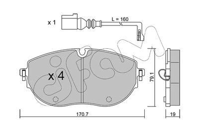 82213220 CIFAM Комплект тормозных колодок, дисковый тормоз