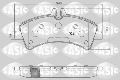 6216191 SASIC Комплект тормозных колодок, дисковый тормоз