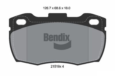 BPD1806 BENDIX Braking Комплект тормозных колодок, дисковый тормоз