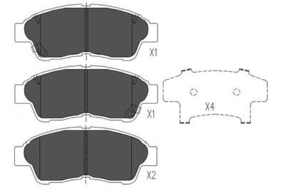 KBP9005 KAVO PARTS Комплект тормозных колодок, дисковый тормоз