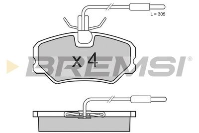 BP2646 BREMSI Комплект тормозных колодок, дисковый тормоз