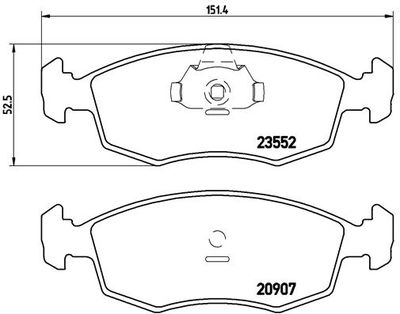 P23079 BREMBO Комплект тормозных колодок, дисковый тормоз