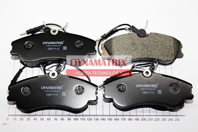 DBP1112 DYNAMATRIX Комплект тормозных колодок, дисковый тормоз