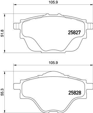 P61124 BREMBO Комплект тормозных колодок, дисковый тормоз