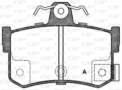 BPA025112 OPEN PARTS Комплект тормозных колодок, дисковый тормоз