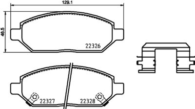 P59088 BREMBO Комплект тормозных колодок, дисковый тормоз