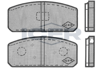 180055 ICER Комплект тормозных колодок, дисковый тормоз