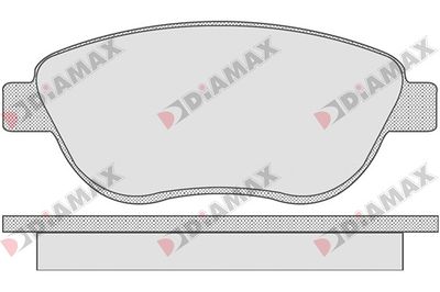 N09017 DIAMAX Комплект тормозных колодок, дисковый тормоз