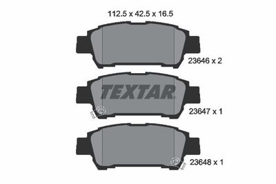 2364601 TEXTAR Комплект тормозных колодок, дисковый тормоз