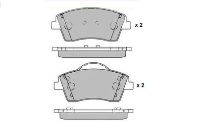 121781 E.T.F. Комплект тормозных колодок, дисковый тормоз