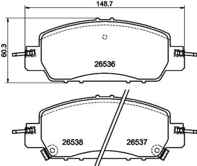 BPD2413 BENDIX Braking Комплект тормозных колодок, дисковый тормоз