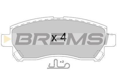 BP3872 BREMSI Комплект тормозных колодок, дисковый тормоз