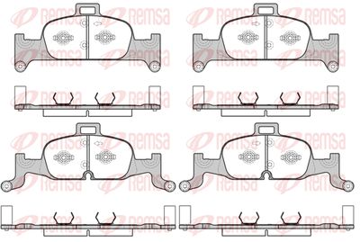 169100 REMSA Комплект тормозных колодок, дисковый тормоз