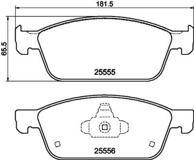 8DB355025511 HELLA PAGID Комплект тормозных колодок, дисковый тормоз