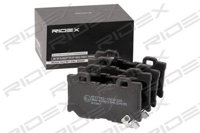 402B0849 RIDEX Комплект тормозных колодок, дисковый тормоз