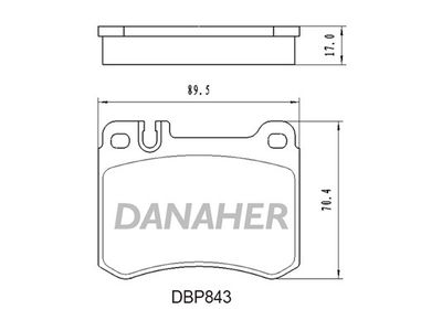 DBP843 DANAHER Комплект тормозных колодок, дисковый тормоз