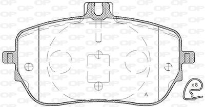BPA182700 OPEN PARTS Комплект тормозных колодок, дисковый тормоз