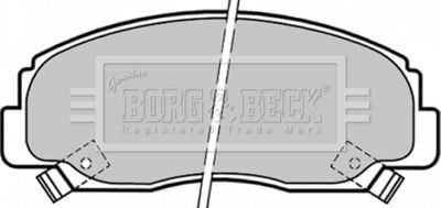 BBP1341 BORG & BECK Комплект тормозных колодок, дисковый тормоз