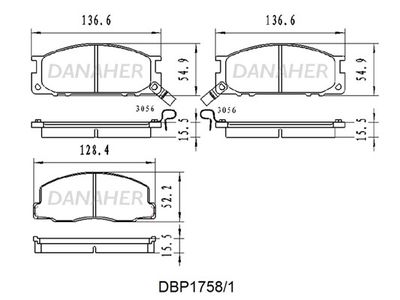 DBP17581 DANAHER Комплект тормозных колодок, дисковый тормоз