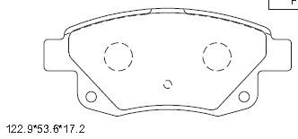 KD6789 ASIMCO Комплект тормозных колодок, дисковый тормоз