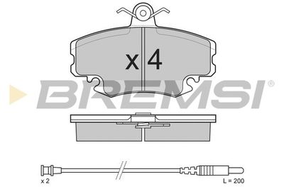 BP2590 BREMSI Комплект тормозных колодок, дисковый тормоз