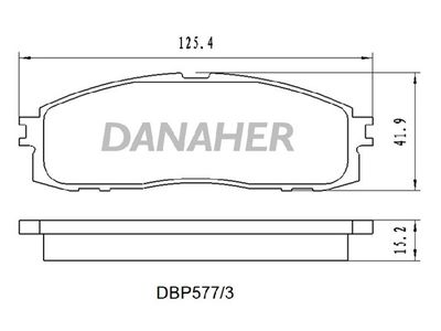 DBP5773 DANAHER Комплект тормозных колодок, дисковый тормоз