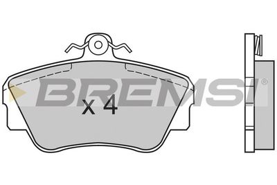 BP2464 BREMSI Комплект тормозных колодок, дисковый тормоз