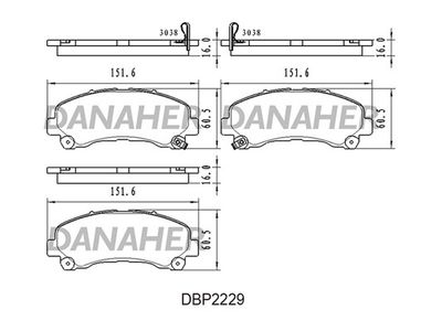 DBP2229 DANAHER Комплект тормозных колодок, дисковый тормоз