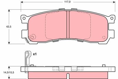 GDB3179 TRW Комплект тормозных колодок, дисковый тормоз