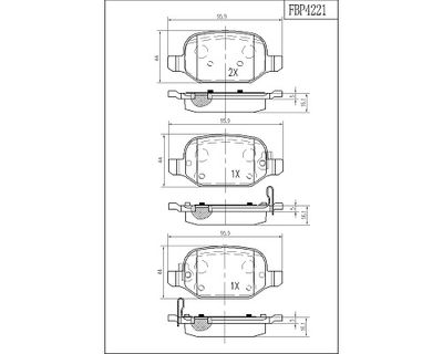 FBP4221 FI.BA Комплект тормозных колодок, дисковый тормоз