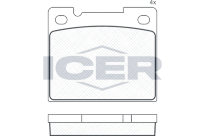 180770 ICER Комплект тормозных колодок, дисковый тормоз