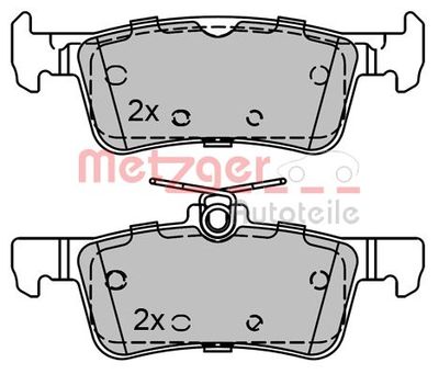 1170810 METZGER Комплект тормозных колодок, дисковый тормоз