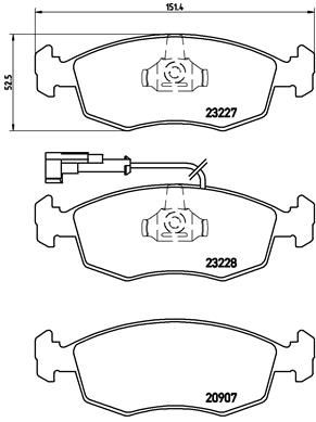 P23121 BREMBO Комплект тормозных колодок, дисковый тормоз