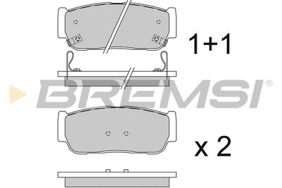 BP3267 BREMSI Комплект тормозных колодок, дисковый тормоз