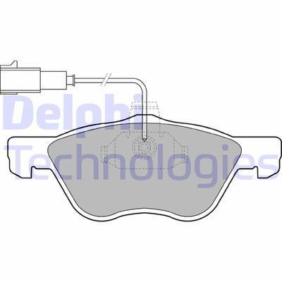 LP1408 DELPHI Комплект тормозных колодок, дисковый тормоз